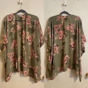 Floral OS kimono/ruana.
